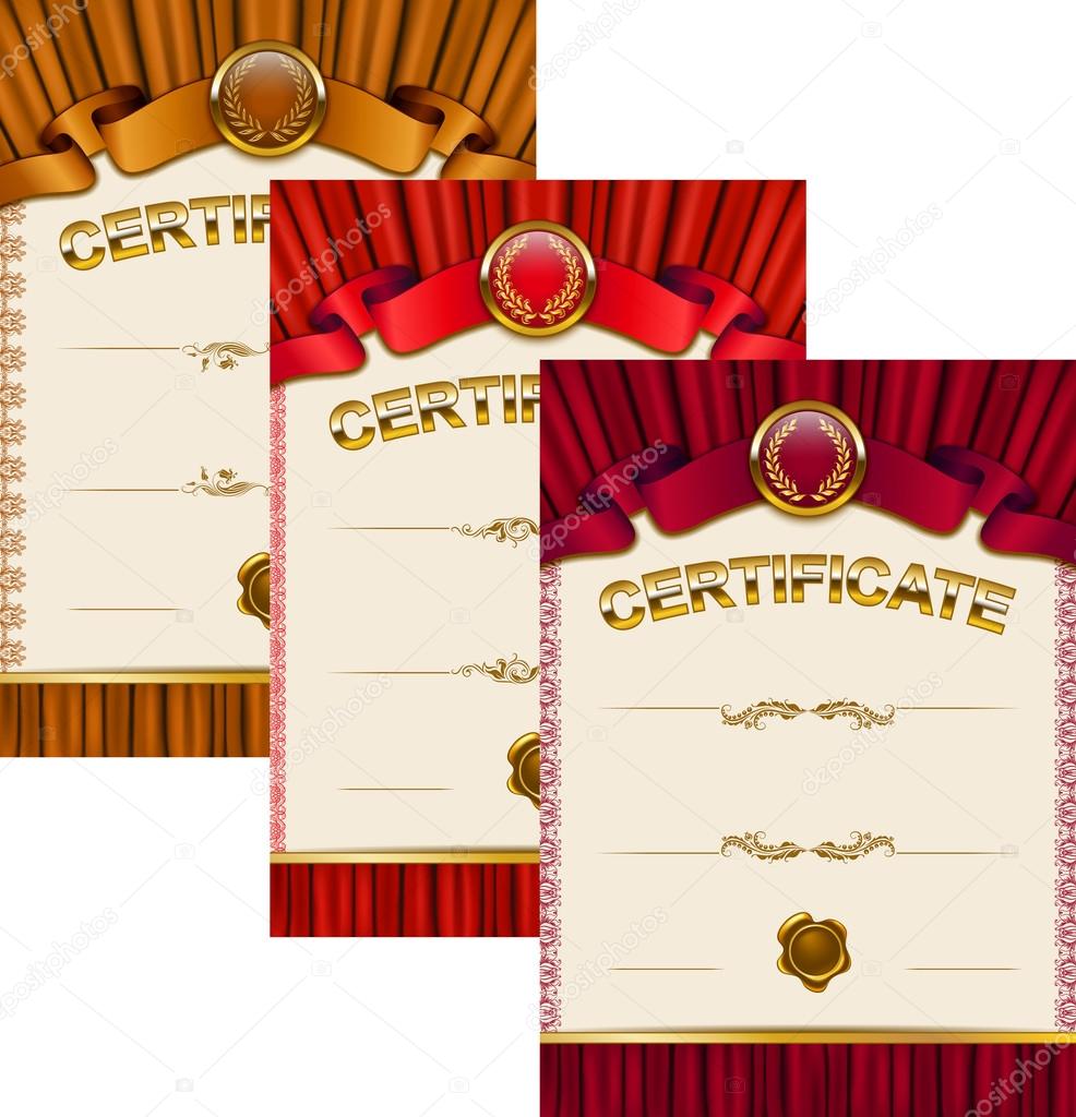 Elegant template of certificate, diploma