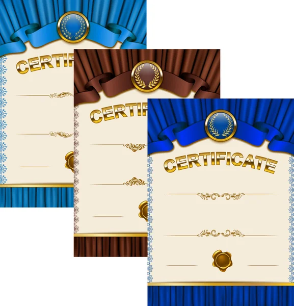Elegante modelo de certificado, diploma — Vector de stock