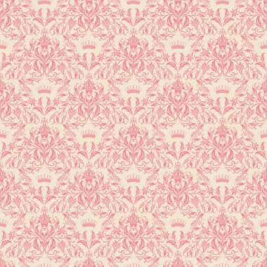 damask seamless floral pattern clipart