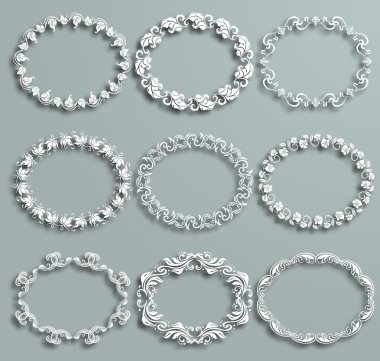 Beyaz vektör çerçeve kümesi