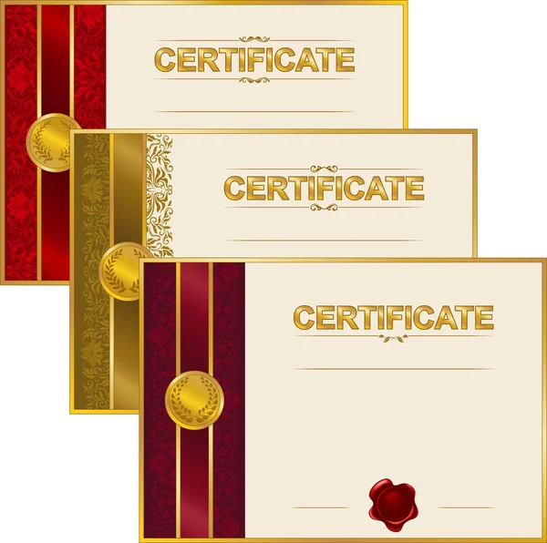 Elegante modelo de certificado, diploma — Vector de stock