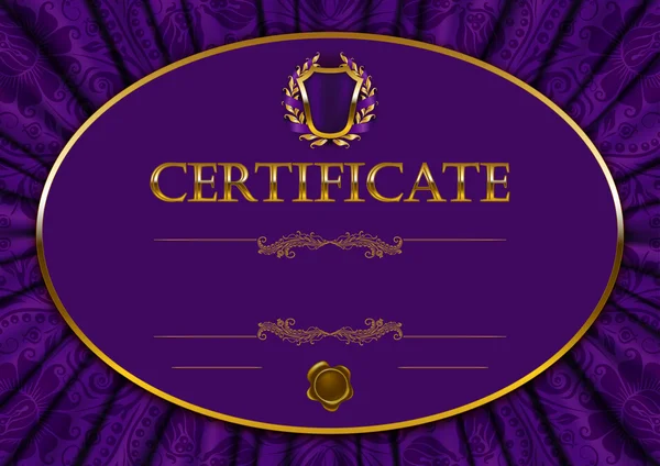 Elegante modelo de certificado — Vector de stock