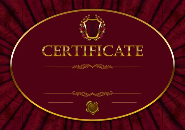 Elegante modello di certificato — Vettoriale Stock