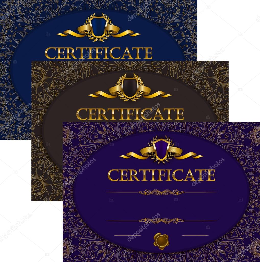 Elegant template of certificate, diploma