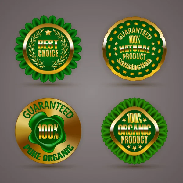 Gouden badges — Stockvector