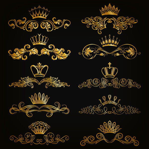 Набор векторных дамасских орнаментов
.