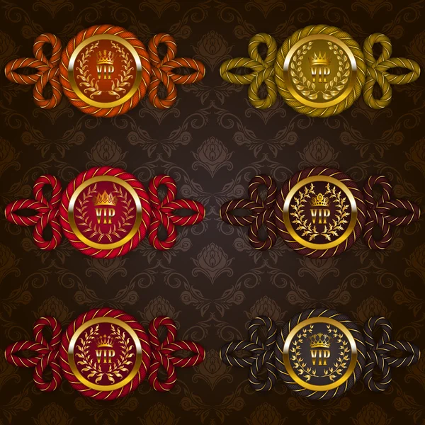 Conjunto de marcos vectoriales ornamentados — Vector de stock