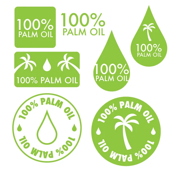 Palm oil vector collection — Stock Vector