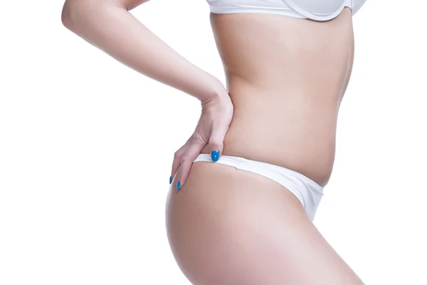 Beautiful female body closeup. Tummy, waist, buttocks and thighs — Stock Photo, Image