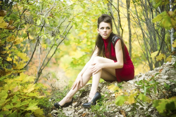 Herbst Schönheit Frauenporträt — Stockfoto
