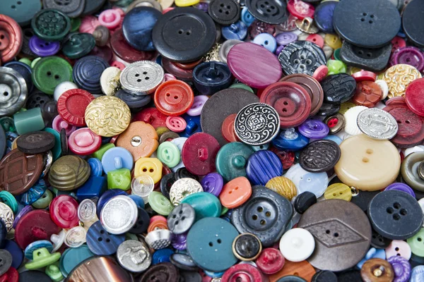 Many buttons of various shapes and colors Royalty Free Stock Images