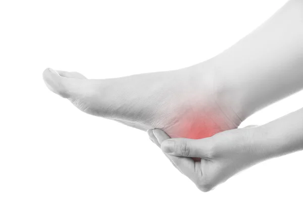 Pain in the female foot — Stock Photo, Image