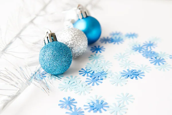 Christmas balls on a white background — Stock Photo, Image