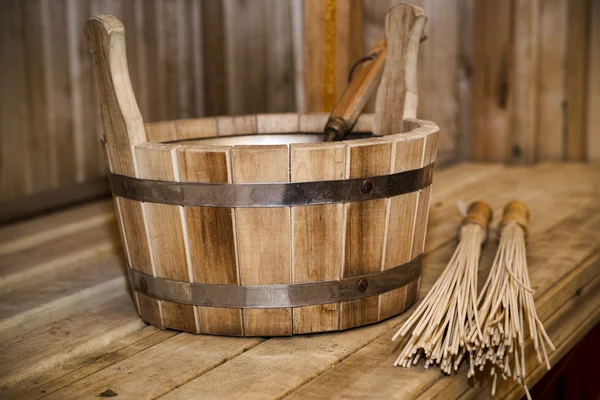 Sauna, acessórios de banho — Fotografia de Stock