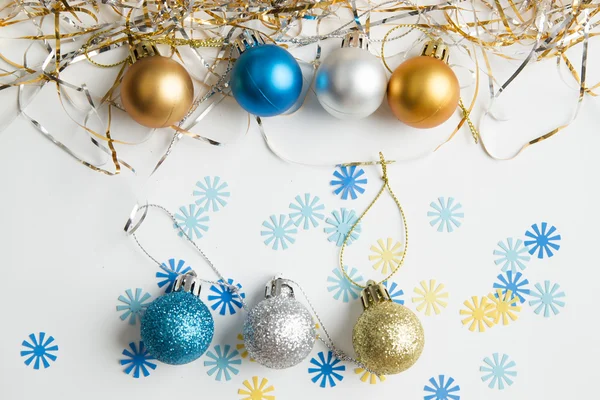 Christmas balls on a white background — Stock Photo, Image