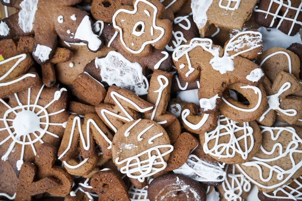 Peperkoek cookies met slagroom — Stockfoto