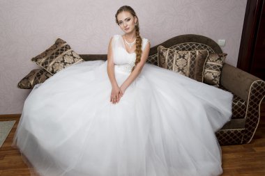 beyaz gelinlik güzel kadın