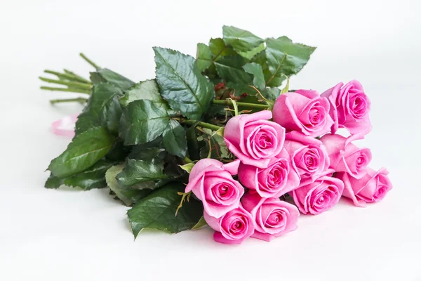 Bouquet of pink roses closeup — Stock Photo, Image