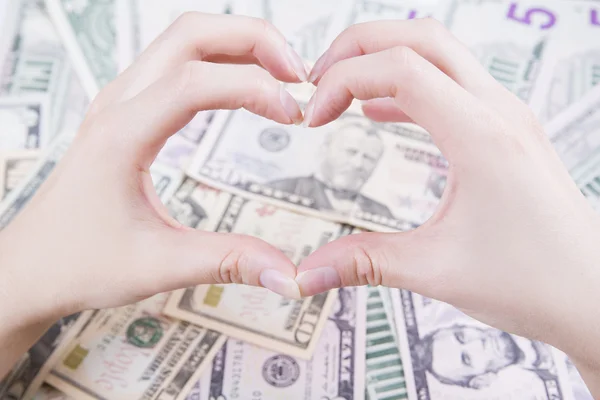 Liefde van geld concept — Stockfoto