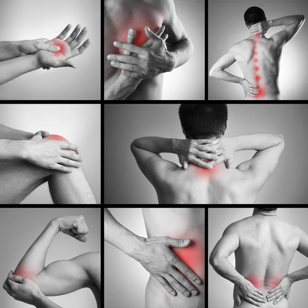 Smärta i en mans kropp — Stockfoto