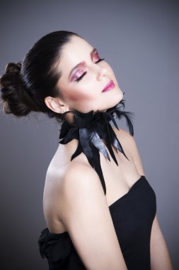 genç kadın makyaj güzel yakın çekim