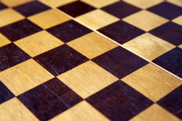 Retro wooden chessboard — Stock Photo, Image