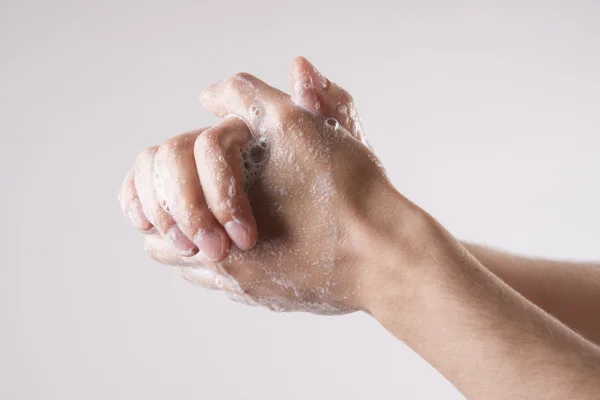 Wash male hands — Stock Photo, Image