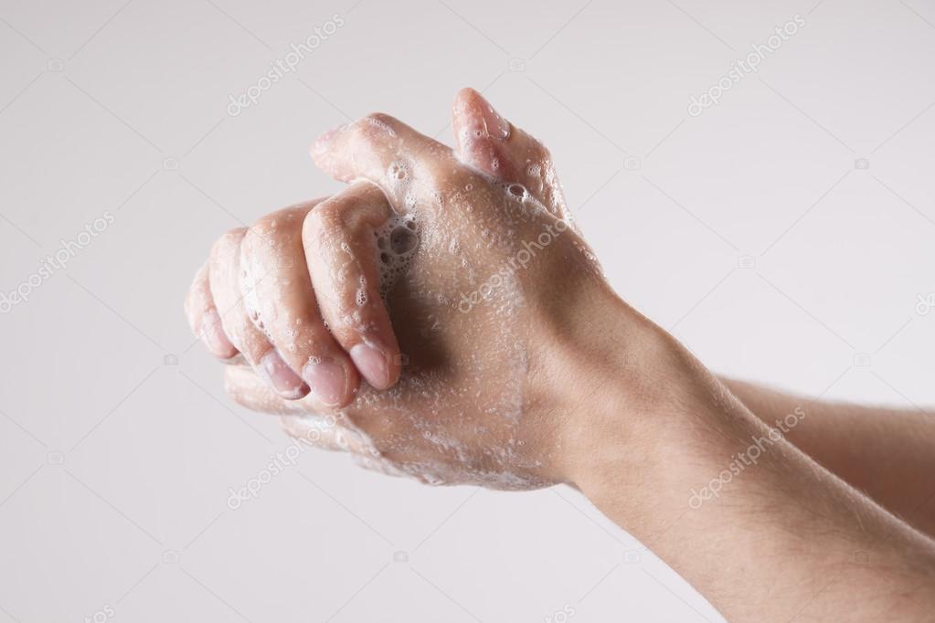 Wash male hands