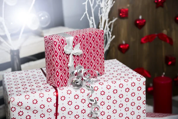 Presentes de Natal. Decorações de Ano Novo — Fotografia de Stock