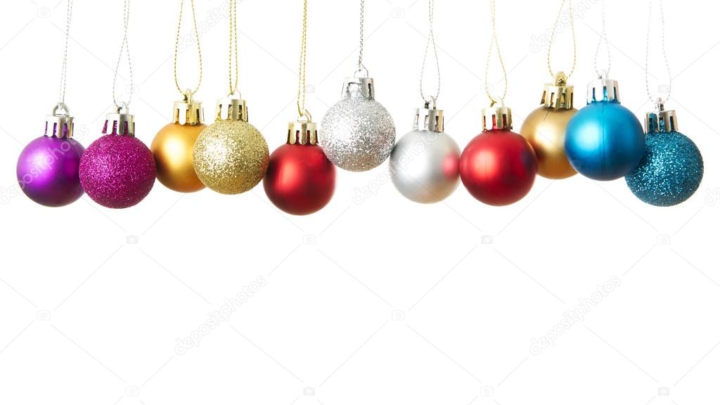 Christmas balls isolated on a white background