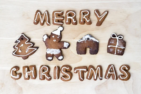 クリスマスのクッキー。明けましておめでとう — ストック写真