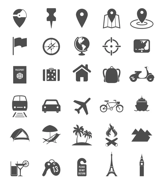 Iconos de viaje — Vector de stock