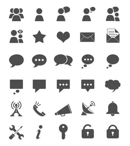 Media And Communication Icons — Stock Vector