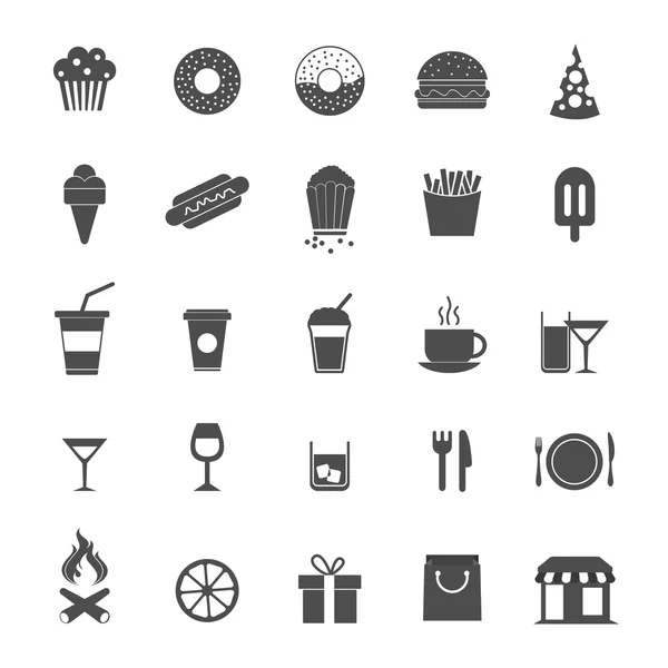 Food and Drink Icons — Stock Vector