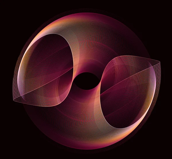 Abstract fractal rounded figure for design