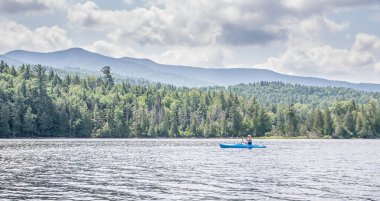 Saranac Gölü 'ndeki geyik göleti.
