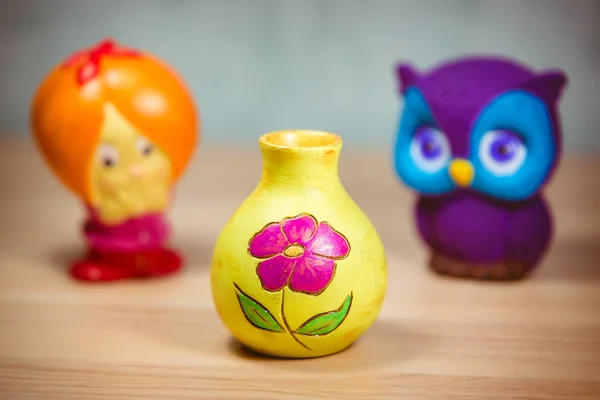 Pottery dicat dengan warna cerah — Stok Foto