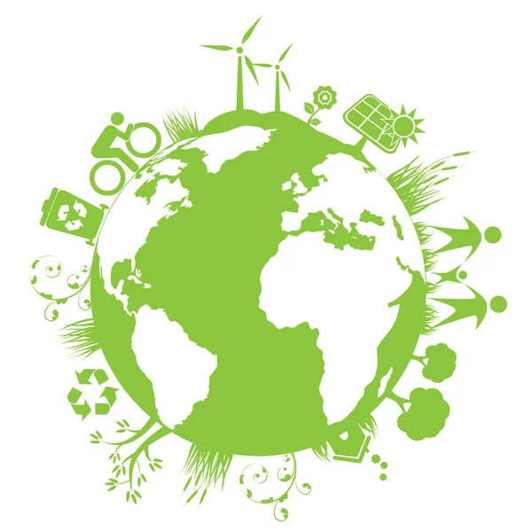 Зелена чиста Планета — стоковий вектор
