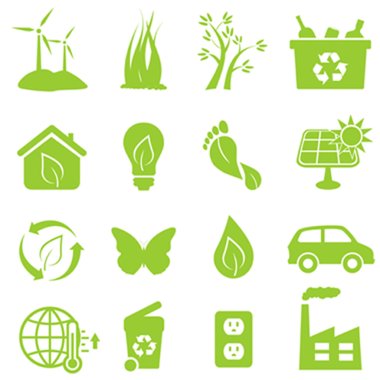 Eco and environment icons clipart