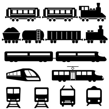 Tren ve demiryolu taşımacılık simgeleri