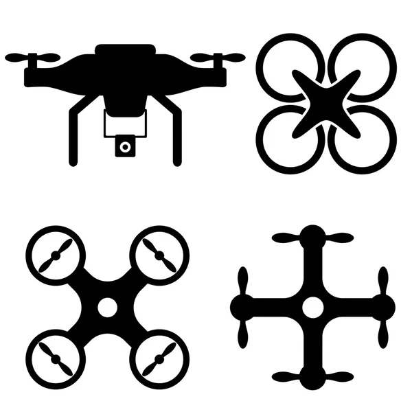 Drone és Uav ikonok — Stock Vector