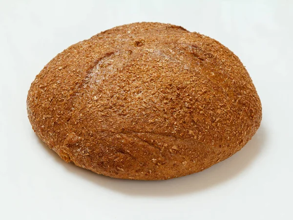 Loaf Rye Bread White Background Top View — Stock Photo, Image