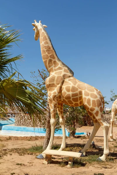 Sharm Sheikh Ägypten Juni 2021 Figur Einer Giraffe Einem Park — Stockfoto