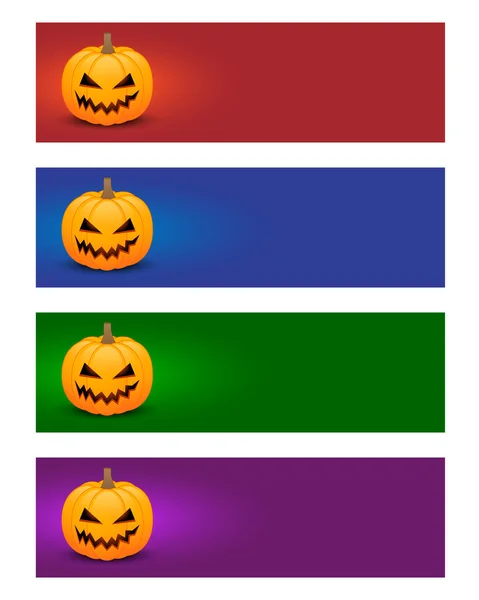 Bandiere colorate di Halloween — Vettoriale Stock
