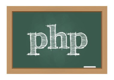 Kara tahta üzerinde PHP metin