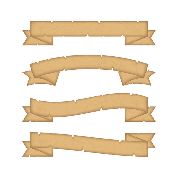 Cintas de pergamino — Vector de stock