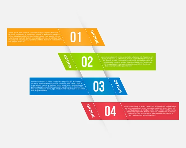 Modèle d'infographie avec bannières — Image vectorielle