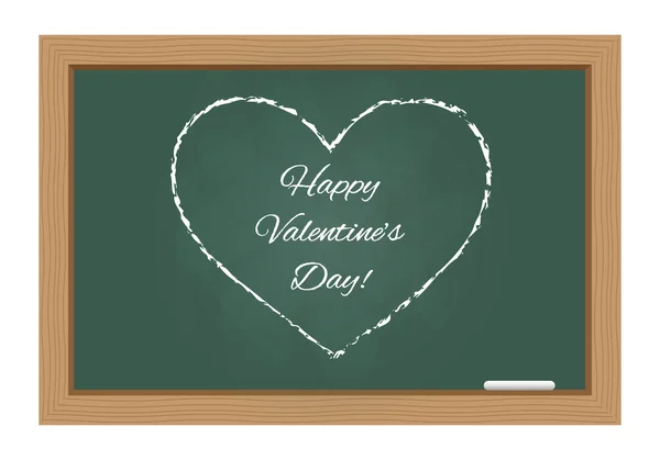 Happy Valentine 's day text on chalkboard — стоковый вектор