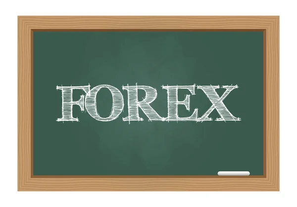 Texto Forex en pizarra — Vector de stock