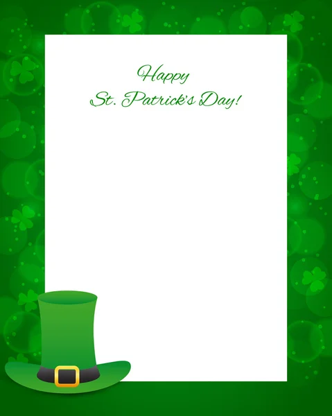 St Patrick's day background with card — Stock Vector